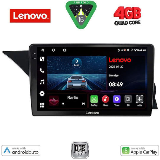 Lenovo Car Audio System for Mercedes-Benz GLK 2008-2012 (Bluetooth/USB/AUX/WiFi/GPS/Apple-Carplay/Android-Auto) with Touch Screen 9"