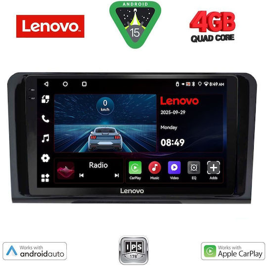 Lenovo Car Audio System for Mercedes-Benz ML / GL Class 2005-2011 (Bluetooth/USB/AUX/WiFi/GPS/Apple-Carplay/Android-Auto) with Touch Screen 9"