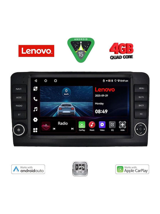 Lenovo Car Audio System for Mercedes-Benz ML / GL Class 2005-2011 (Bluetooth/USB/AUX/WiFi/GPS/Apple-Carplay/Android-Auto) with Touch Screen 9"