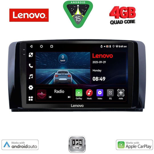 Lenovo Car Audio System for Mercedes-Benz R-Class 2006-2015 (Bluetooth/USB/AUX/WiFi/GPS/Apple-Carplay/Android-Auto) with Touch Screen 9"