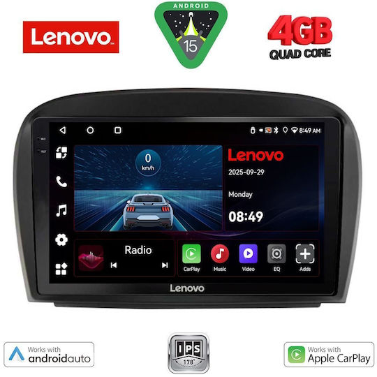 Lenovo Ηχοσύστημα Αυτοκινήτου για Mercedes-Benz SL 2006-2012 (Bluetooth/USB/AUX/WiFi/GPS/Apple-Carplay/Android-Auto) με Οθόνη Αφής 9"