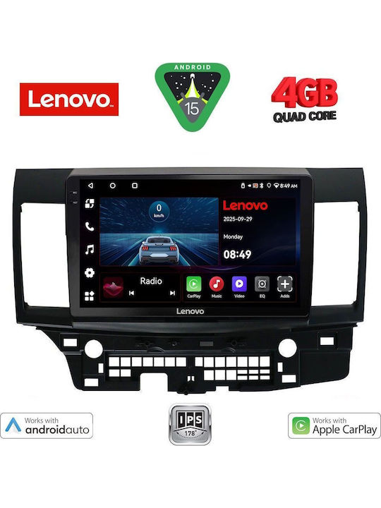 Lenovo Car Audio System for Mitsubishi Lancer 2008 (Bluetooth/USB/AUX/WiFi/GPS/Apple-Carplay/Android-Auto) with Touch Screen 10"
