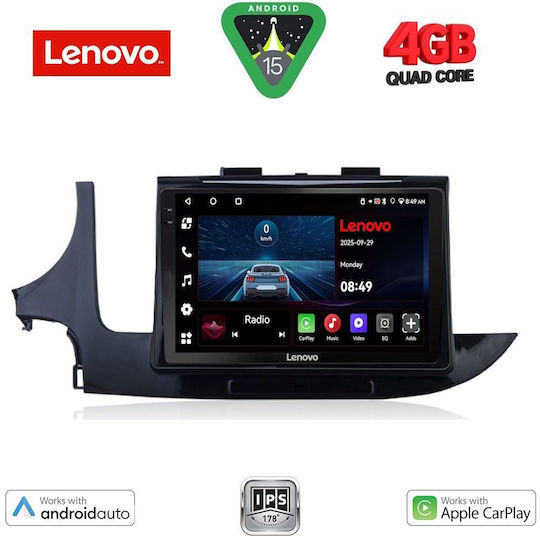 Lenovo Car Audio System for Opel Mokka 2016-2021 (Bluetooth/USB/AUX/WiFi/GPS/Apple-Carplay/Android-Auto) with Touch Screen 9"