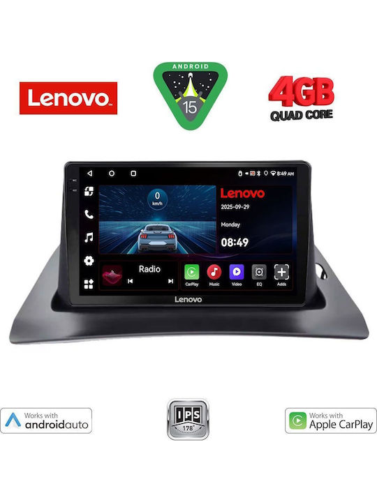 Lenovo Car Audio System for Renault Kangoo 2010 (Bluetooth/USB/AUX/WiFi/GPS/Apple-Carplay/Android-Auto) with Touch Screen 9"
