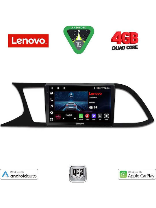 Lenovo Car Audio System for Seat Leon 2012-2021 (Bluetooth/USB/AUX/WiFi/GPS/Apple-Carplay/Android-Auto) with Touch Screen 9"