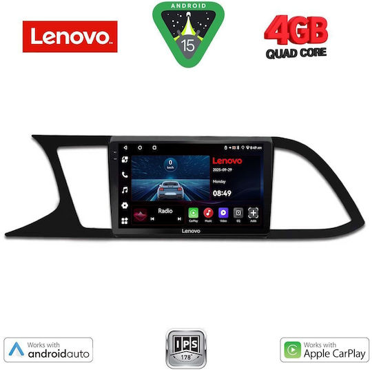 Lenovo Car Audio System for Seat Leon 2012-2021 (Bluetooth/USB/AUX/WiFi/GPS/Apple-Carplay/Android-Auto) with Touch Screen 9"