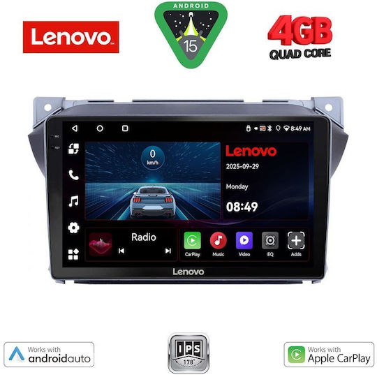 Lenovo Ηχοσύστημα Αυτοκινήτου για Suzuki Alto Nissan Pixo 2009 (Bluetooth/USB/AUX/WiFi/GPS/Apple-Carplay/Android-Auto) με Οθόνη Αφής 9"