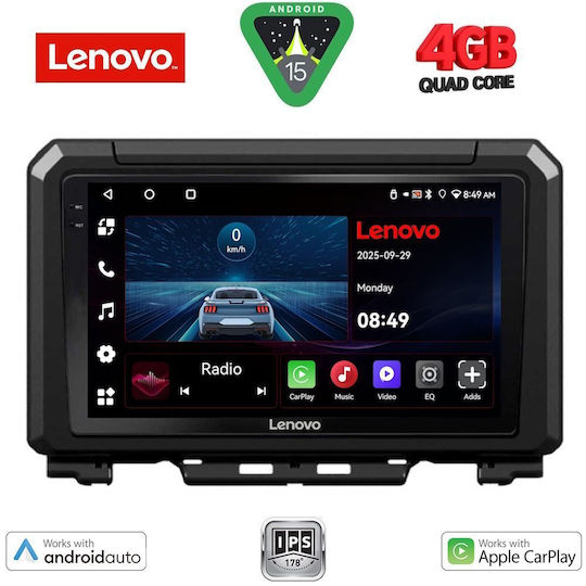 Lenovo Car Audio System for Suzuki Jimny 2017 (Bluetooth/USB/AUX/WiFi/GPS/Apple-Carplay/Android-Auto) with Touch Screen 9"