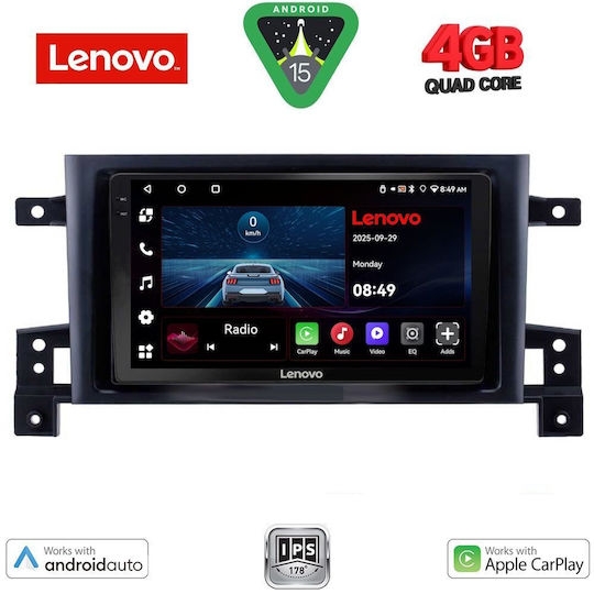 Lenovo Car Audio System for Suzuki Grand Vitara 2005-2015 (Bluetooth/USB/AUX/WiFi/GPS/Apple-Carplay/Android-Auto) with Touch Screen 9"