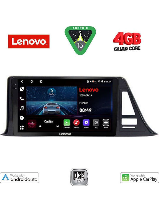 Lenovo Car Audio System for Toyota C-HR 2017 (Bluetooth/USB/AUX/WiFi/GPS/Apple-Carplay/Android-Auto) with Touch Screen 9"