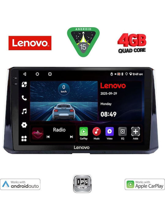 Lenovo Car Audio System for Toyota Corolla 2019 (Bluetooth/USB/AUX/WiFi/GPS/Apple-Carplay/Android-Auto) with Touch Screen 10"