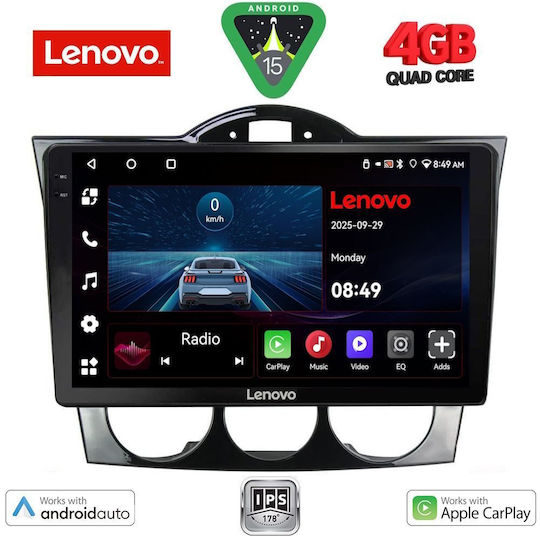 Lenovo Car Audio System for Mazda RX-8 2001-2008 (Bluetooth/USB/AUX/WiFi/GPS/Apple-Carplay/Android-Auto) with Touch Screen 9"
