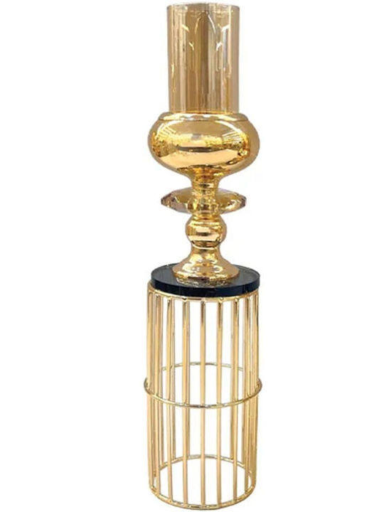 Marhome Candle Holder Metal in Gold Color 8x8x32cm 1pcs