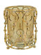 Marhome Candle Holder Metal in Gold Color 12x12x17cm 1pcs 15-40130