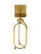 Marhome Candle Holder Glass in Gold Color 11x11x31cm 1pcs
