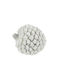 Hanging Ornament Pine White 12x14.5cm