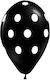 Composition with 25 Balloons Latex Black 30cm