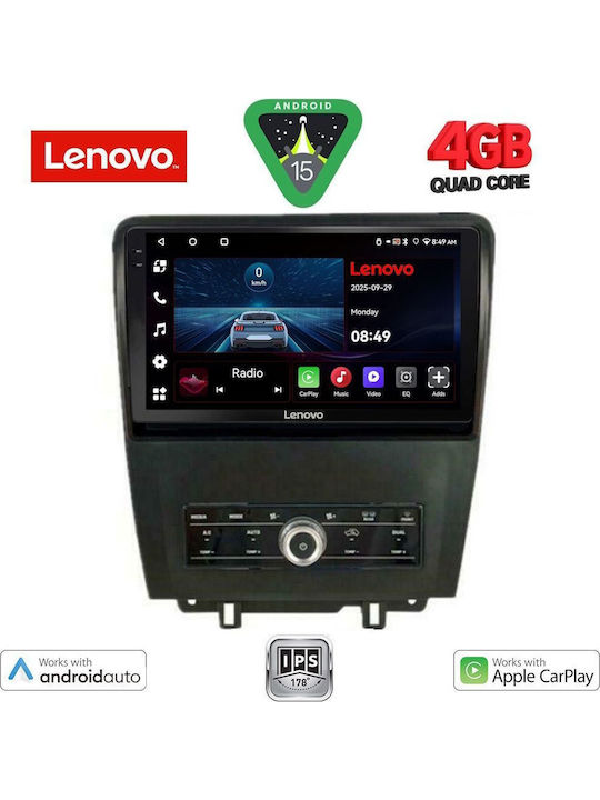 Lenovo Car Audio System for Ford Mustang 2010-2015 (Bluetooth/USB/AUX/WiFi/GPS/Apple-Carplay/Android-Auto) with Touch Screen 9"