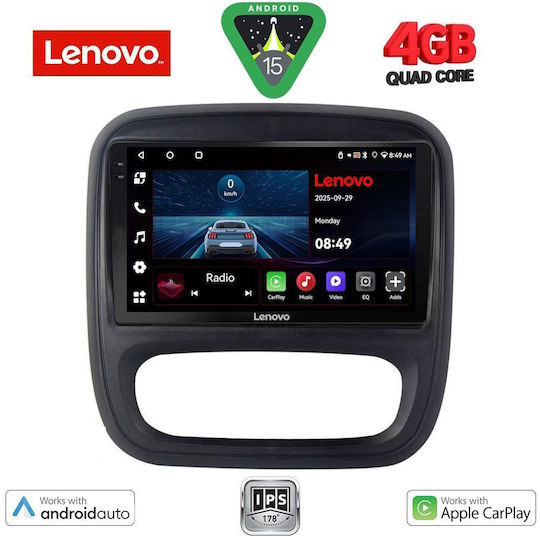 Lenovo Ηχοσύστημα Αυτοκινήτου για Opel Vivaro Renault Trafic Nissan NV300 2014 (Bluetooth/USB/AUX/WiFi/GPS/Apple-Carplay/Android-Auto) με Οθόνη Αφής 9"