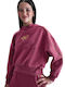 Fleece Επένδυση Παιδικό Φούτερ Cropped με Κουκούλα Red Nsw Club
