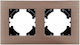 Double Horizontal Gold Switch Frame S202g
