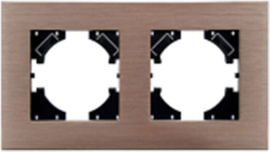 Double Horizontal Gold Switch Frame S202g