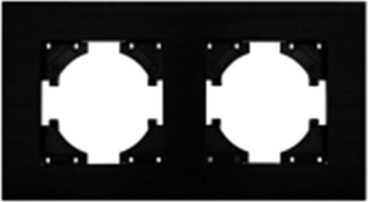 Double Horizontal Black Switch Frame S202b
