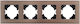 Switch Frame Quadruple Horizontal Gold S204g