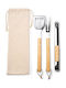 Next Set of 3 BBQ Tools with Carving Fork, Tongs, and Spatula 30690