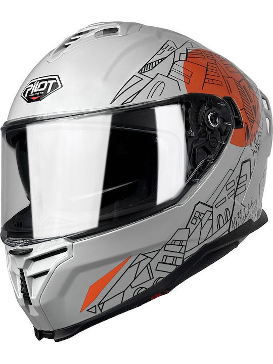 Pilot Corsair SV Grey Gloss Κράνος Μηχανής Full...