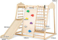 Costway Spielplatz mit Kletterfläche