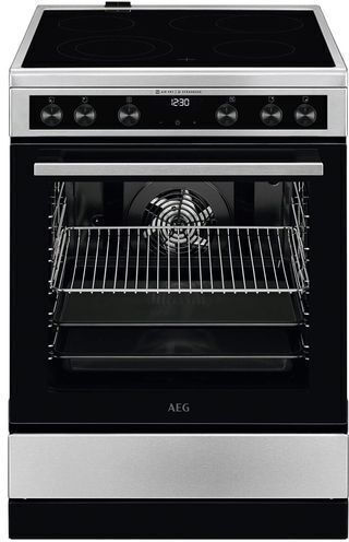AEG CCB6648BBM Herd 73Es mit Keramikkochfeldern B59.6cm. Inox