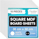 Creative Deco 10 X 30x30cm White Mdf Board 300 ...