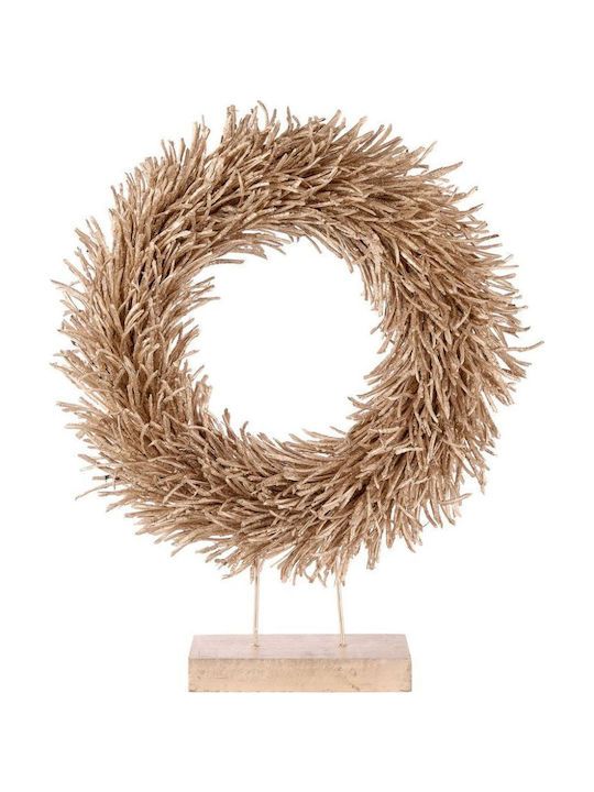 Dekorative Weihnachtskranz Basis Natürliche Beige 60x78cm 313.001.0441.29
