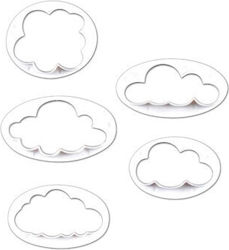 Fluffy Cloud Set Plastic Cookie Cutters 5 Pieces