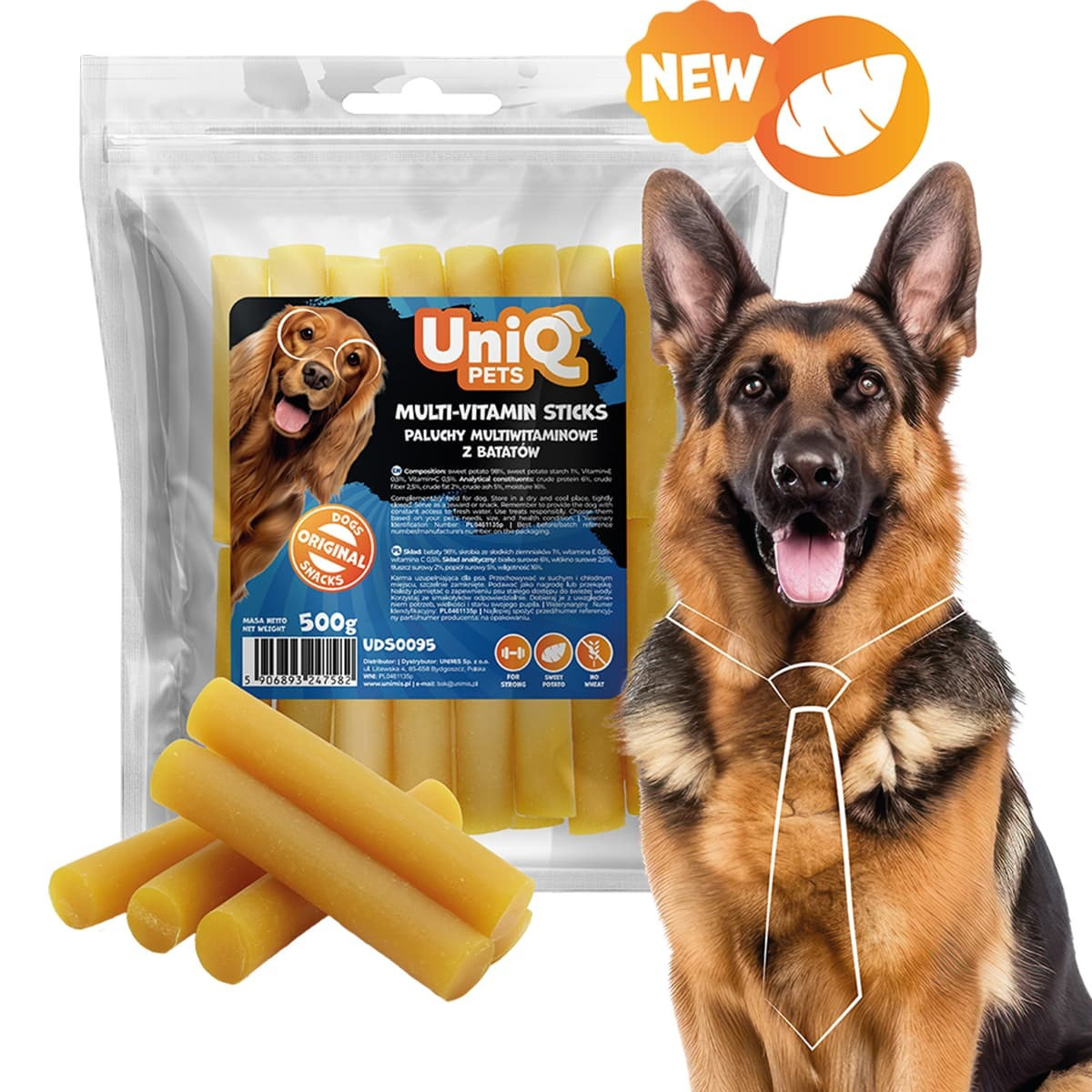 WuffSnacks Hirsch Leckerlis 500g - Getreidefrei & Hypoallergen Für Hunde