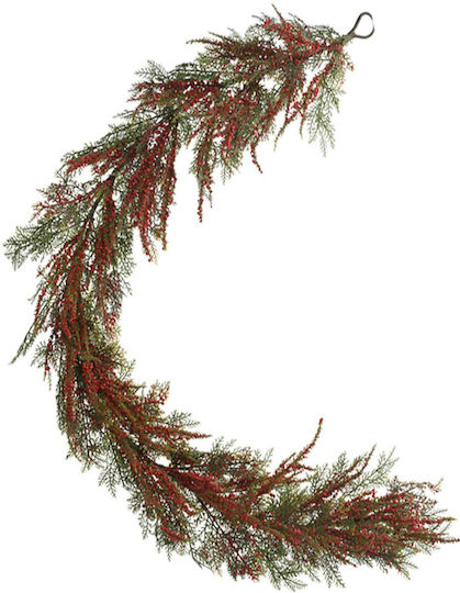 Kaemingk Χριστουγεννιάτικη Γιρλάντα Κόκκινη 180x20cm