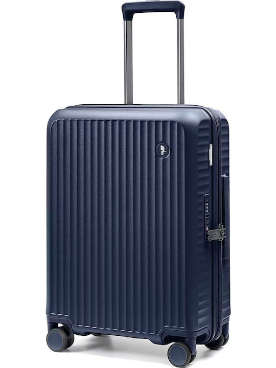 Puccini Monte Carlo Cabin Hard Suitcase Navy Blue with 4 Wheels Height 53.5cm