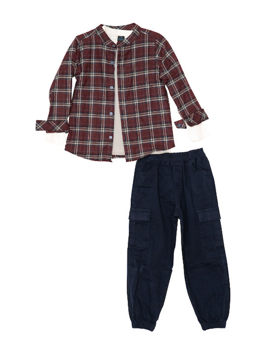 Restart Kids' Set with Pants Winter 2pcs Maroon