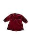 Children's Dress Long Sleeve Velvet Burgundy