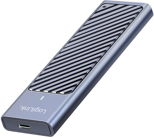 LogiLink Carcasă pentru unitate de hard disk M.2 SATA III NVME cu conexiune SATA USB 3.2 Tip-C în culoarea Gri