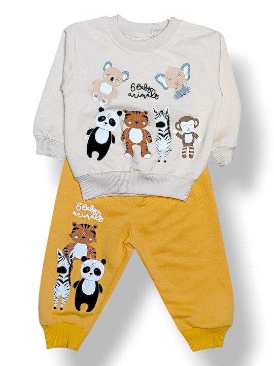 Kids Sweatpants Set Yellow