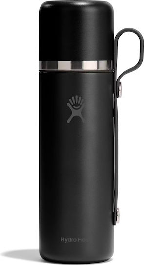 Hydro Flask Flask Ποτήρι Θερμός Ανοξείδωτο 828ml Black με Λαβή