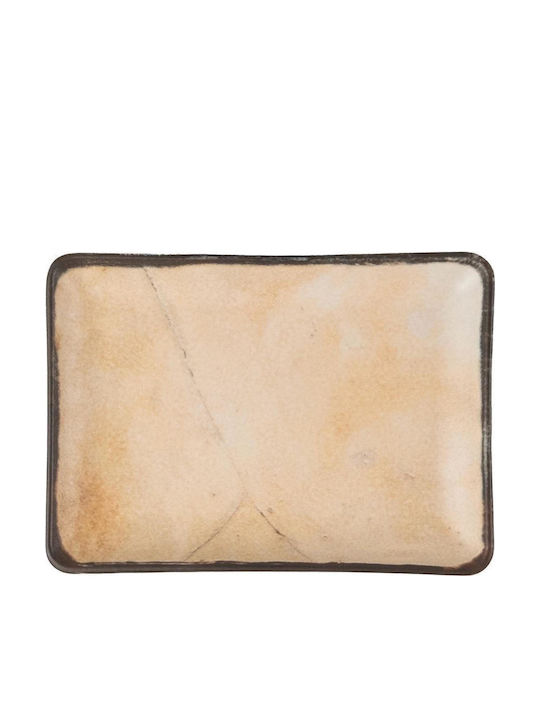 Bormioli Rocco Serving Platter Rectangular made of Porcelain Beige 18x13cm