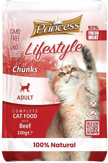 Prince Wet Food for Cats with Beef 100gr