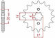 Front Sprocket 15T Kawasaki Max 100cc/zx 130cc/modenas X-CITE 135cc/joy-r 125cc Jt122590