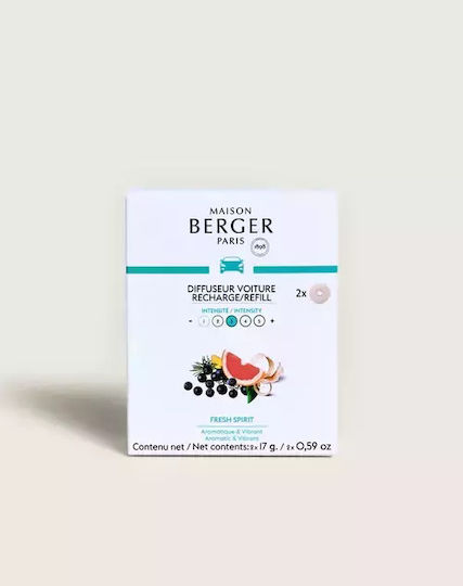 Maison Berger Paris Car Diffuser Refill Set 2 Ceramic Car Air Freshener Spare Parts Fresh Spirit