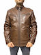 Leather Jacket Biker Brown