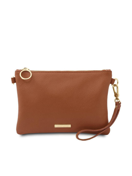 Tuscany Leather Δερμάτινος Γυναικείος Φάκελος Καφέ