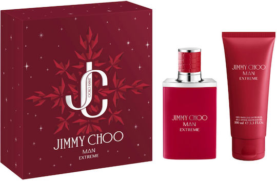 Jimmy Choo Man Extreme Men's Fragrance Set with Eau de Parfum and Shower Gel 2 Pieces